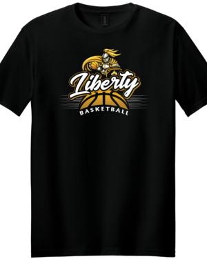 Liberty Script Basketball Tee – Black
